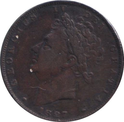 1827 FARTHING ( GF )