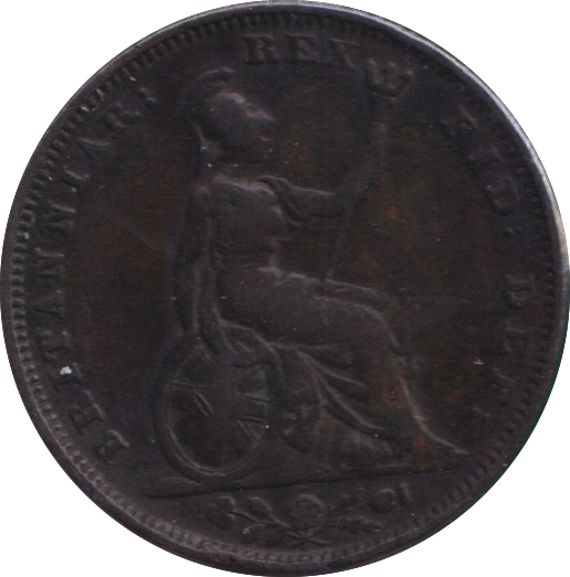 1827 FARTHING ( GF )