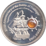 2005 SILVER ONE DOLLAR BATTLE OF TRAFALGAR COOK ISLANDS