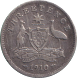 1910 AUSTRALIA THREEPENCE