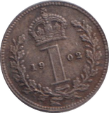 1902 MAUNDY ONE PENNY ( AUNC )