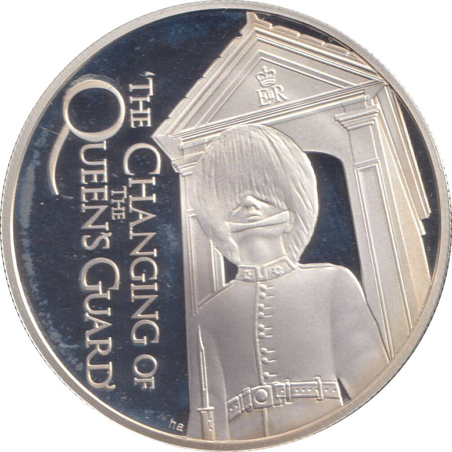 2013 SILVER PROOF FIVE DOLLARS BERMUDA CHANGING OF THE QUEENS GUARD