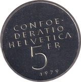 1979 FIVE FRANC SWITZERLAND