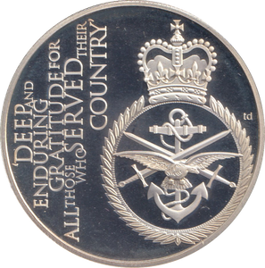 2012 SILVER PROOF FIVE POUNDS ALDERNEY SERVED THEIR COUNTRY