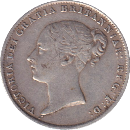 1864 SIXPENCE ( VF )