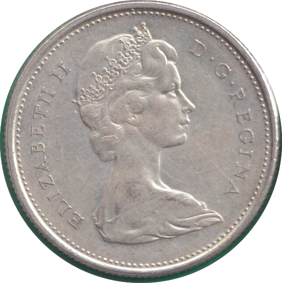 1967 SILVER 25 CENTS CANADA