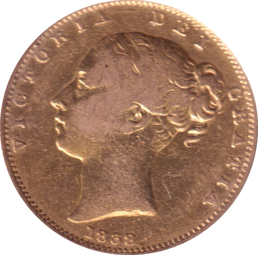 1838 GOLD SOVEREIGN ( GF )