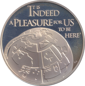 2012 SILVER PROOF FIVE POUND ST. HELENA A PLEASURE FOR US TO BE HERE