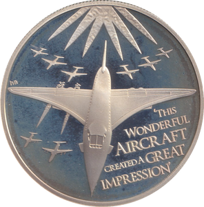 2012 SILVER PROOF FIVE DOLLARS REPUBLIC OF TRINIDAD AND TOBAGO AIRCRAFT