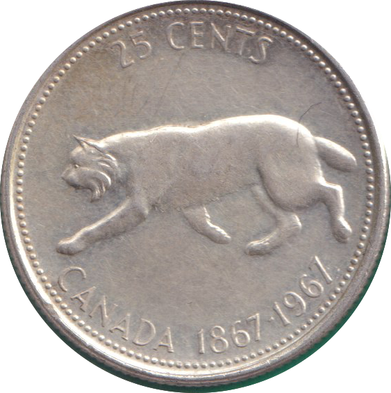 1967 SILVER 25 CENTS CANADA
