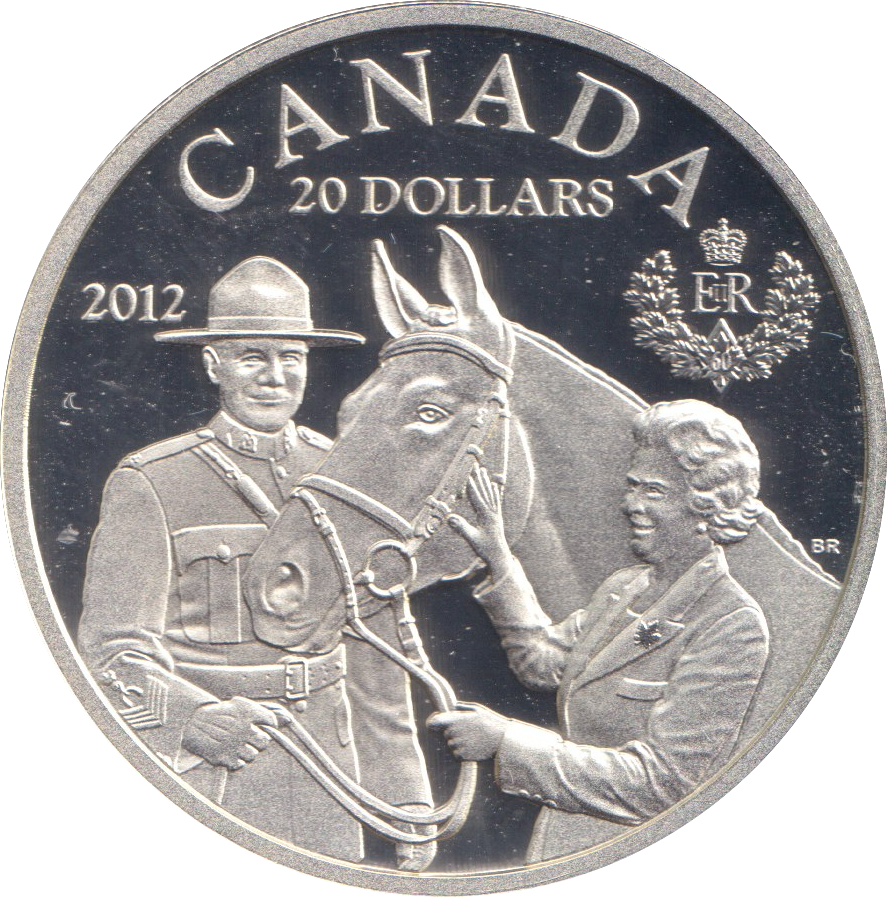 2012 SILVER PROOF 20 DOLLARS CANADA HORSE