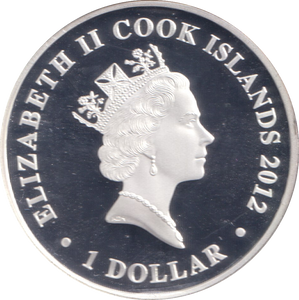 2012 SILVER PROOF 1 DOLLAR COOK ISLANDS ASCOT GOLD CUP