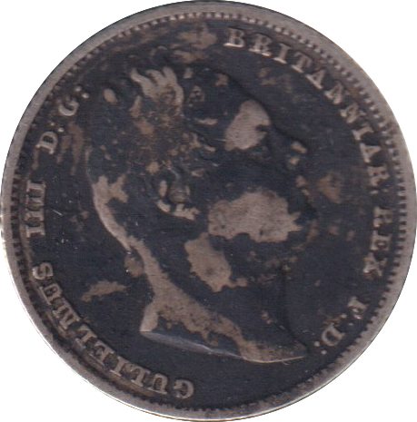 1834 SIX PENCE ( GF )