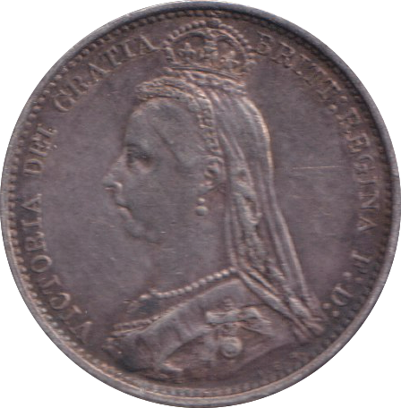 1887 SIXPENCE ( GF )