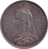 1887 SIXPENCE ( GF )