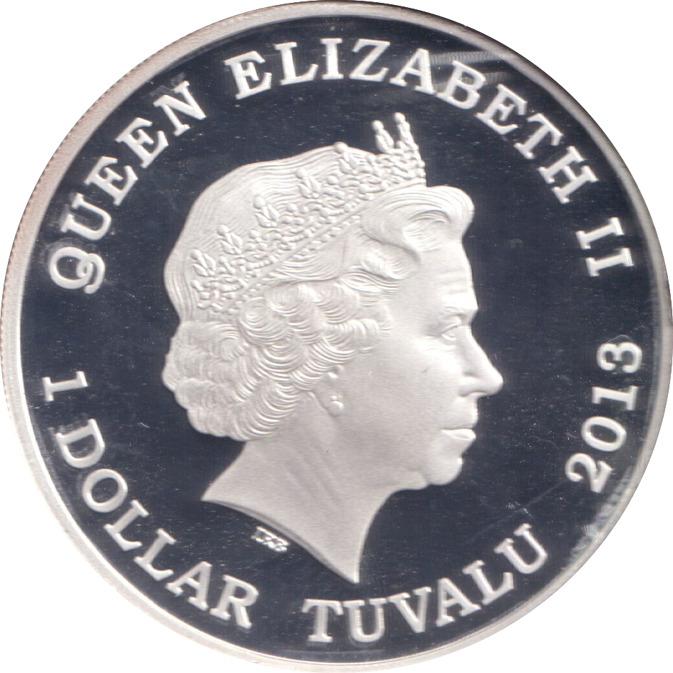 2013 SILVER PROOF 1 DOLLAR TUVALU FAMILY