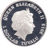 2013 SILVER PROOF 1 DOLLAR TUVALU FAMILY