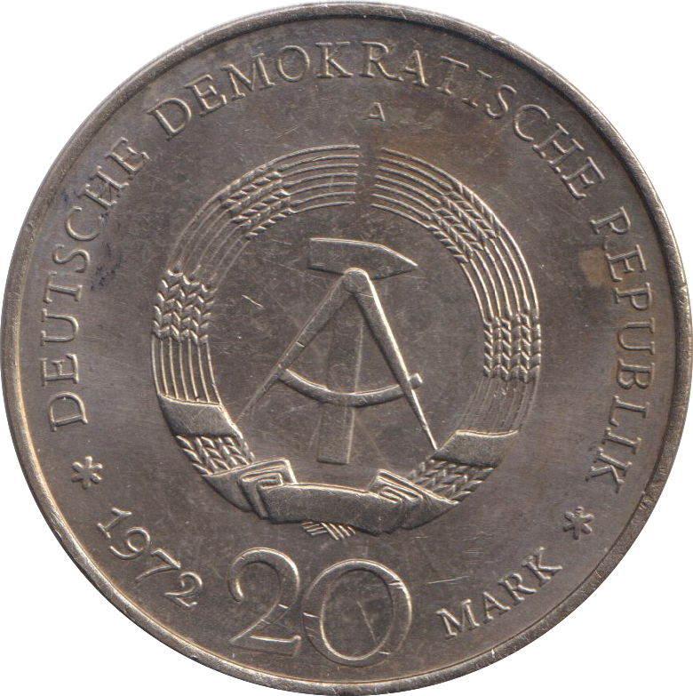 1972 20 MARK FRIEDRICH GERMAN DEMOCRATIC REPUBLIC