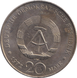 1972 20 MARK FRIEDRICH GERMAN DEMOCRATIC REPUBLIC