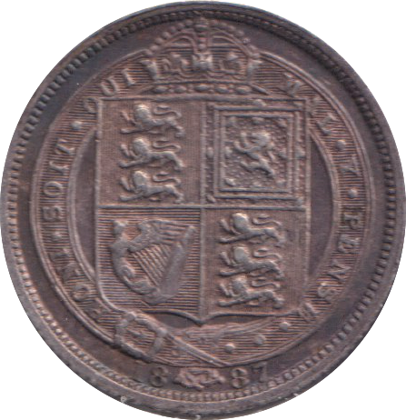 1887 SIXPENCE ( GF )
