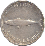 1967 SILVER 10 CENTS CANADA