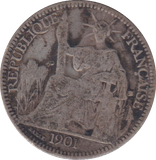 1901 SILVER 10 CENTS FRANCE