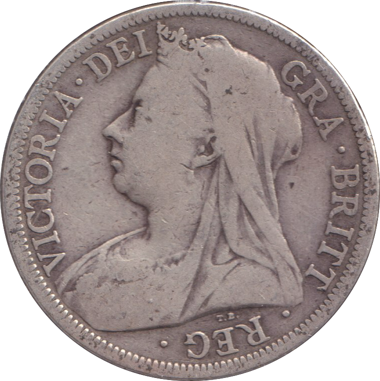 1900 HALF CROWN ( NF )
