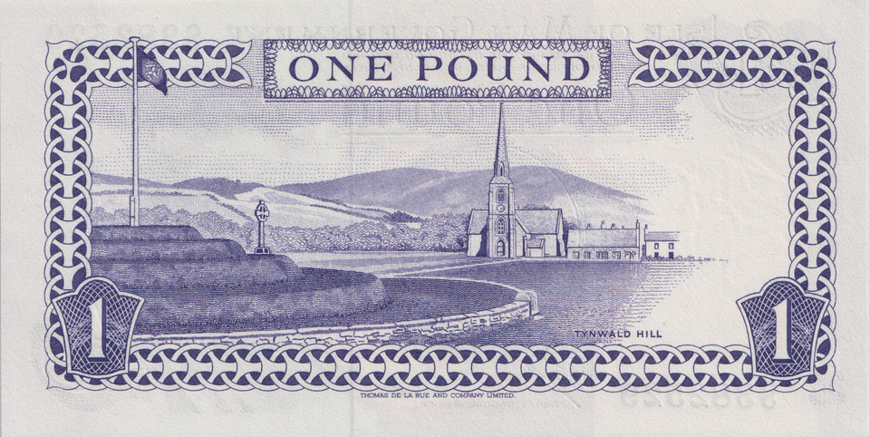 1991 ONE POUND ISLE OF MAN BANKNOTE REF-1838