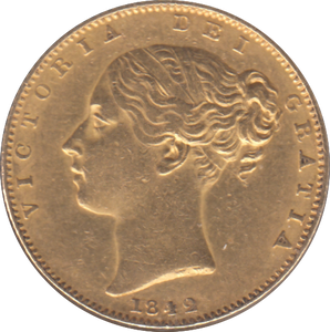 1842 GOLD SOVEREIGN ( EF )