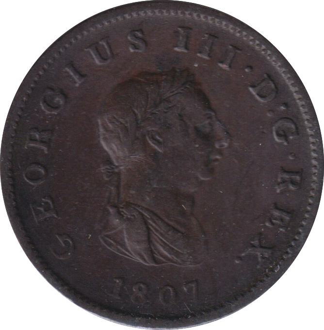 1807 HALF PENNY ( FINE )
