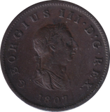 1807 HALF PENNY ( FINE )