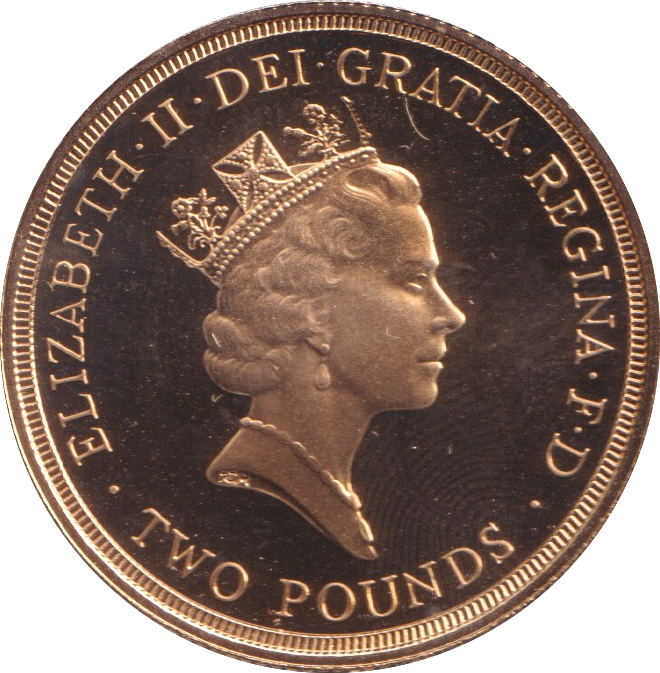 1986 GOLD DOUBLE SOVEREIGN TWO POUNDS ( PROOF )