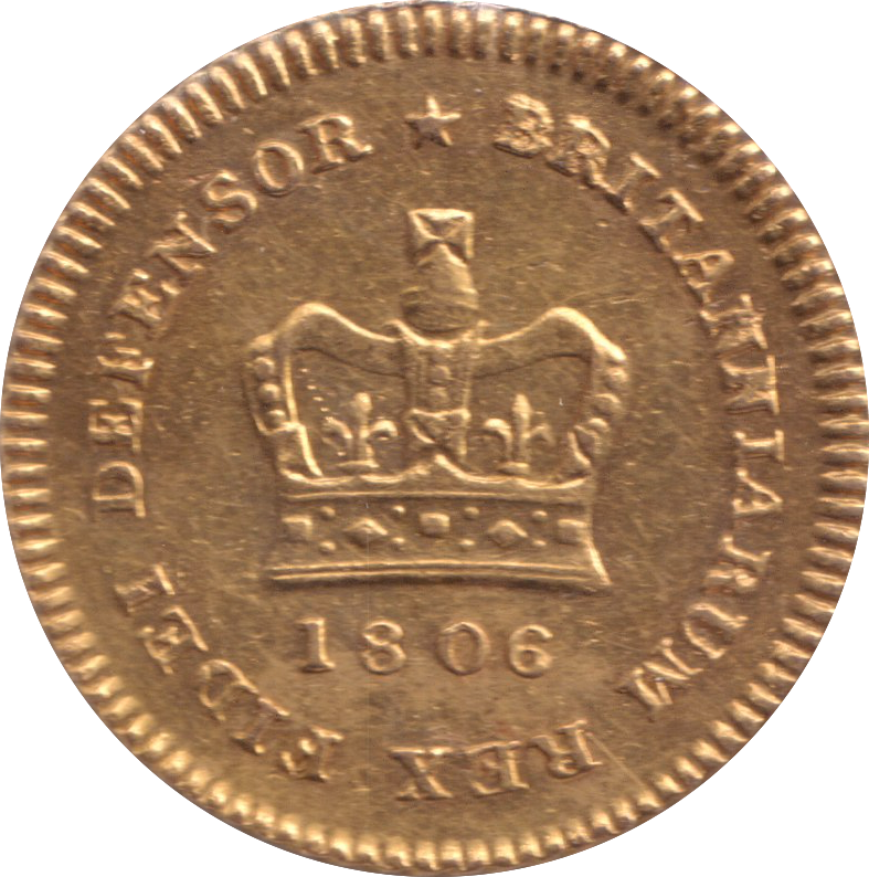 1806 GOLD THIRD GUINEA ( EF )