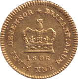 1806 GOLD THIRD GUINEA ( EF )