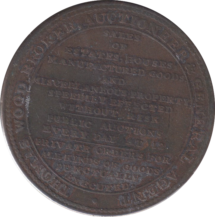 1811 WOODS OLD STOCK EXCHANGE HALFPENNY TOKEN