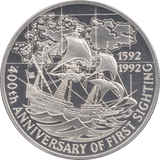 1992 SILVER PROOF FIVE POUND FALKLAND ISLANDS