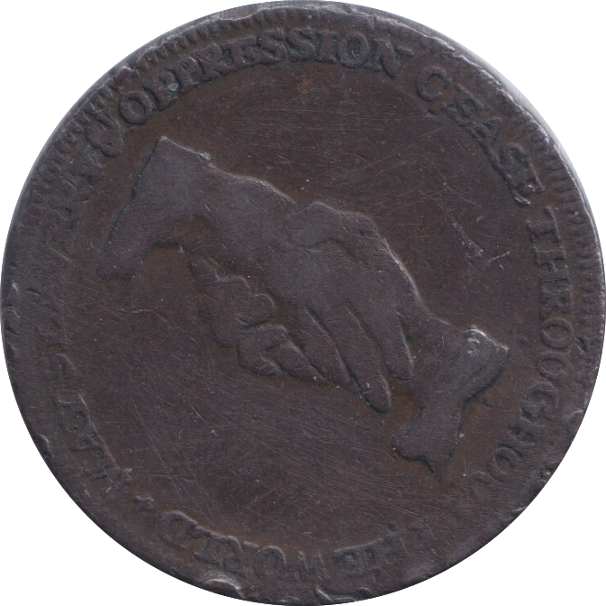 1795 AM I NOT A MAN ANTI SLAVERY HALFPENNY TOKEN