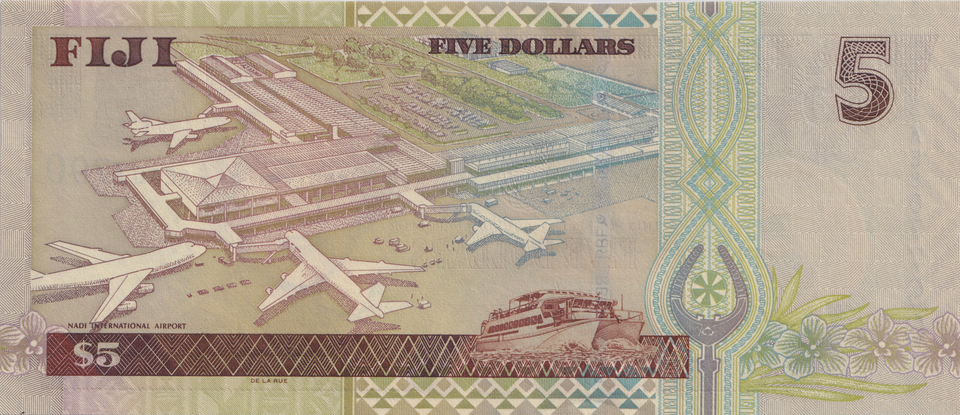 2002 FIVE DOLLARS FIJI BANKNOTE REF-1801
