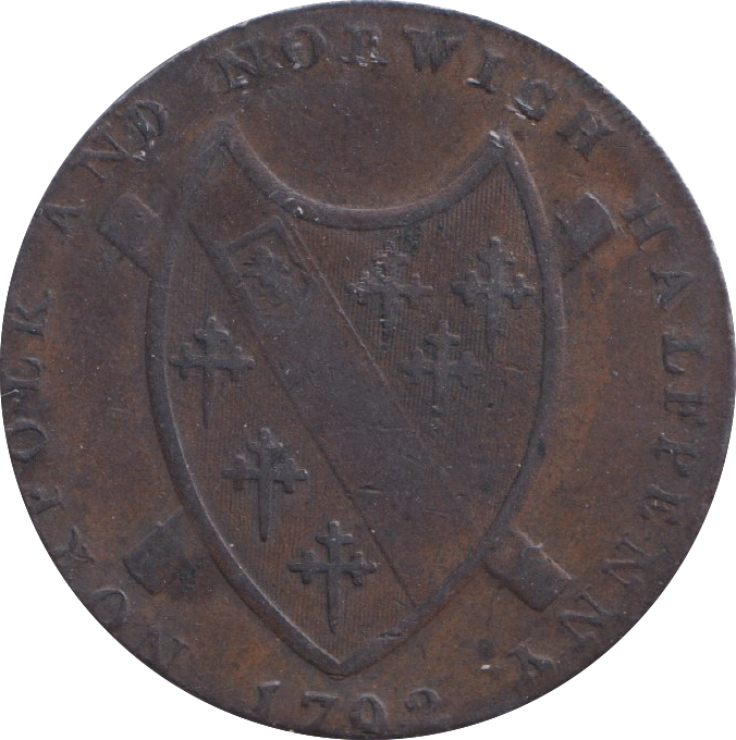 1792 HALFPENNY TOKEN NORWICH
