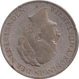 1938 SILVER NETHERLANDS 2 1/2 GULDEN