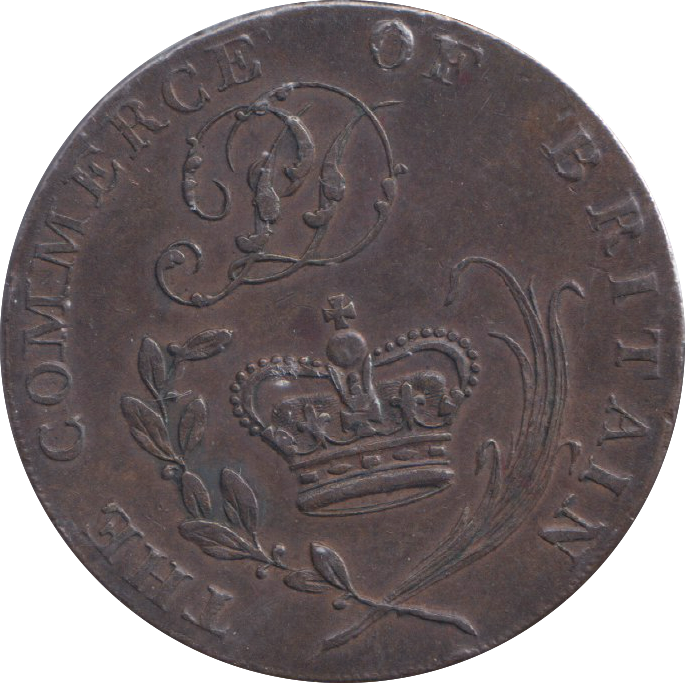 1793 HALFPENNY TOKEN BURY ST EDMUND