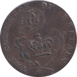 1793 HALFPENNY TOKEN BURY ST EDMUND