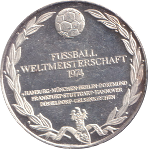 1974 SILVER WORLD CUP MEDAL GERMANY