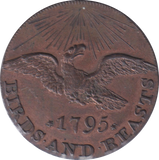 1795 PIDCOCK EXHIBITION HALFPENNY TOKEN