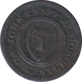 1813 WORCESTER HALFPENNY TOKEN