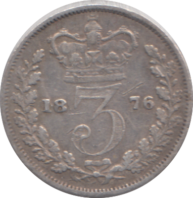 1876 THREEPENCE ( FINE )