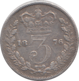 1876 THREEPENCE ( FINE )