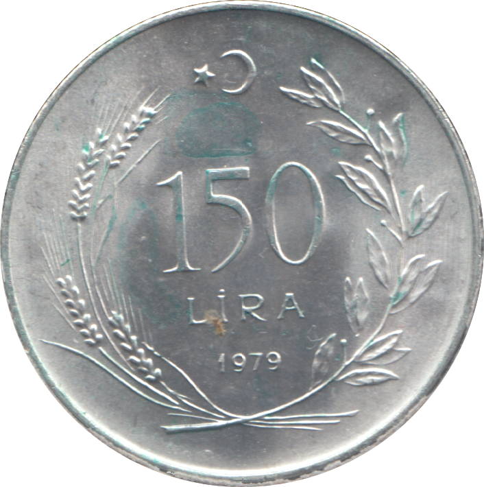 1979 TURKEY SILVER 150 LIRA