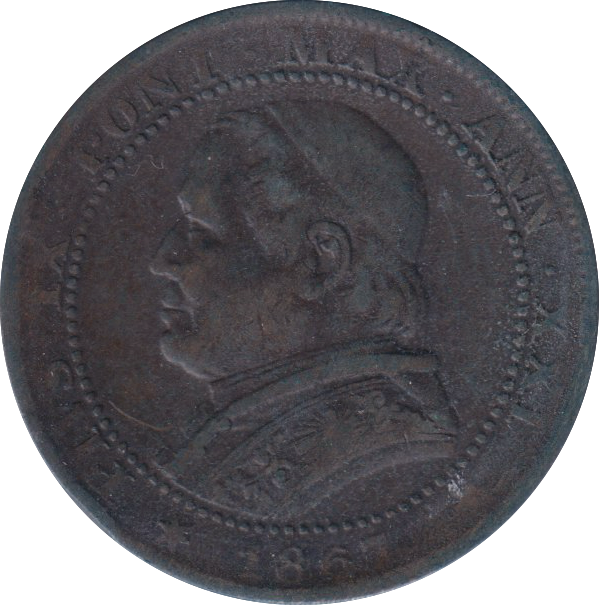 1867 ONE SOLDO VATICAN