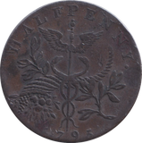 1793 HALFPENNY TOKEN ISSAC NEWTON